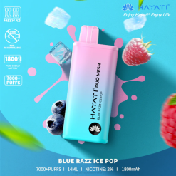 Hayati Duo Mesh Disposable Blue Razz Ice Pop XNHN166 Hayati Vape Near Me