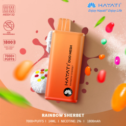 Hayati Duo Mesh Disposable Rainbow Sherbet XNHN177 Hayati Vape Review
