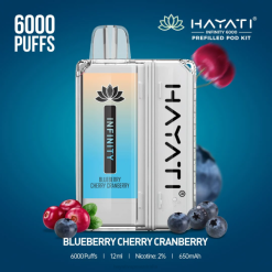 Hayati Infinity 6000 Pod Kits Blueberry Cherry Cranberry XNHN145 Hayati Vape Liquid