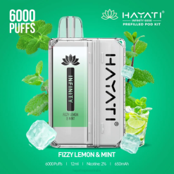 Hayati Infinity 6000 Pod Kits Fizzy Lemon & Mint XNHN147 Hayati Vape Review