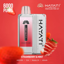 Hayati Infinity 6000 Pod Kits Strawberry & Mint XNHN160 Hayati Vape Shop