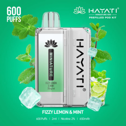 Hayati Miniature 600 Pod Kits Fizzy Lemon & Mint XNHN33 Hayati Vape Australia