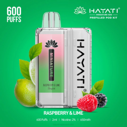 Hayati Miniature 600 Pod Kits Raspberry & Lime XNHN43 Hayati Vape Australia