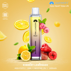 Hayati Pro Max Disposable Riberry Lemonade XNHN117 Hayati Vape Review
