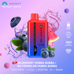 Hayati Pro Ultra Disposable 15000 Puffs Blueberry Hubba Bubba/Watermelon Hubba Bubba XNHN217 Hayati Vape Review