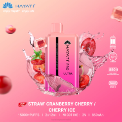 Hayati Pro Ultra Disposable 15000 Puffs Strawberry Cranberry Cherry-Cherry Ice XNHN225 Hayati Vape Liquid