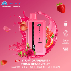 Hayati Pro Ultra Disposable 15000 Puffs Strawberry Grapefruit/Strawberry Dragonfruit XNHN226 Hayati Vape Near Me