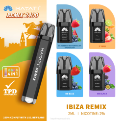 Hayati Remix Prefilled Pod System 2400 Puffs Ibiza Remix XNHN55 Hayati Vape Liquid
