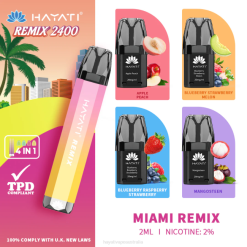 Hayati Remix Prefilled Pod System 2400 Puffs Miami Remix XNHN56 Hayati Vape Near Me