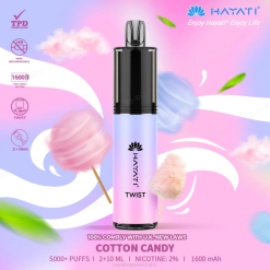 Hayati Twist Disposable Cotton Candy XNHN67 Hayati Vape Review