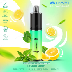 Hayati Twist Disposable Lemon Mint XNHN76 Hayati Vape Near Me