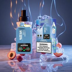Razz Bar 40000 Puffs Disposable Vape Peach Ice Power Screen Display