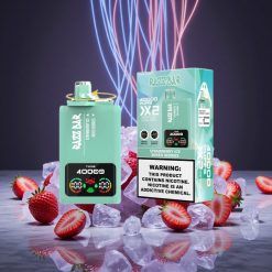 Razz Bar 40000 Puffs Strawberry Ice Disposable Vape with Power Screen Display