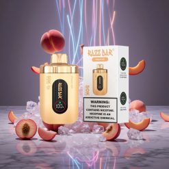 Razz Bar 50K Puffs Peach Ice Disposable Vape with Type-C Rechargeable